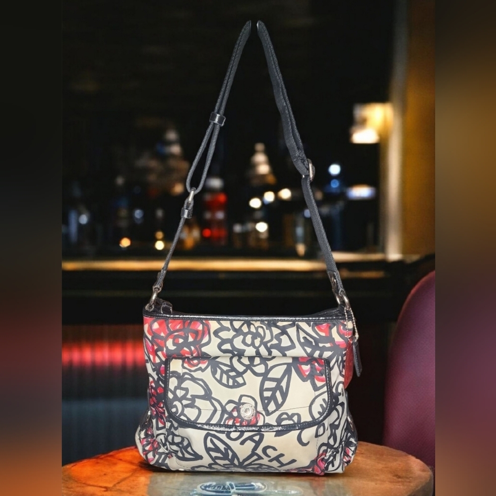 Vintage Coach Poppy Daisy Kyra Floral Graffiti Crossbody Messenger Bag